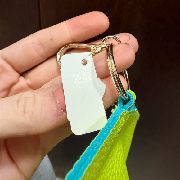 BATH & BODY Works Green Dinosaur Bag Charm Keychain Vegan Leather BRAND NEW - Picture 7 of 11